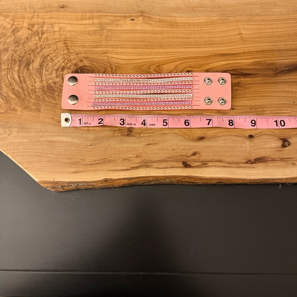 Set of 5 Rhinestone Multi-Row Snap Cuff Bracelets - Picture 8 of 13